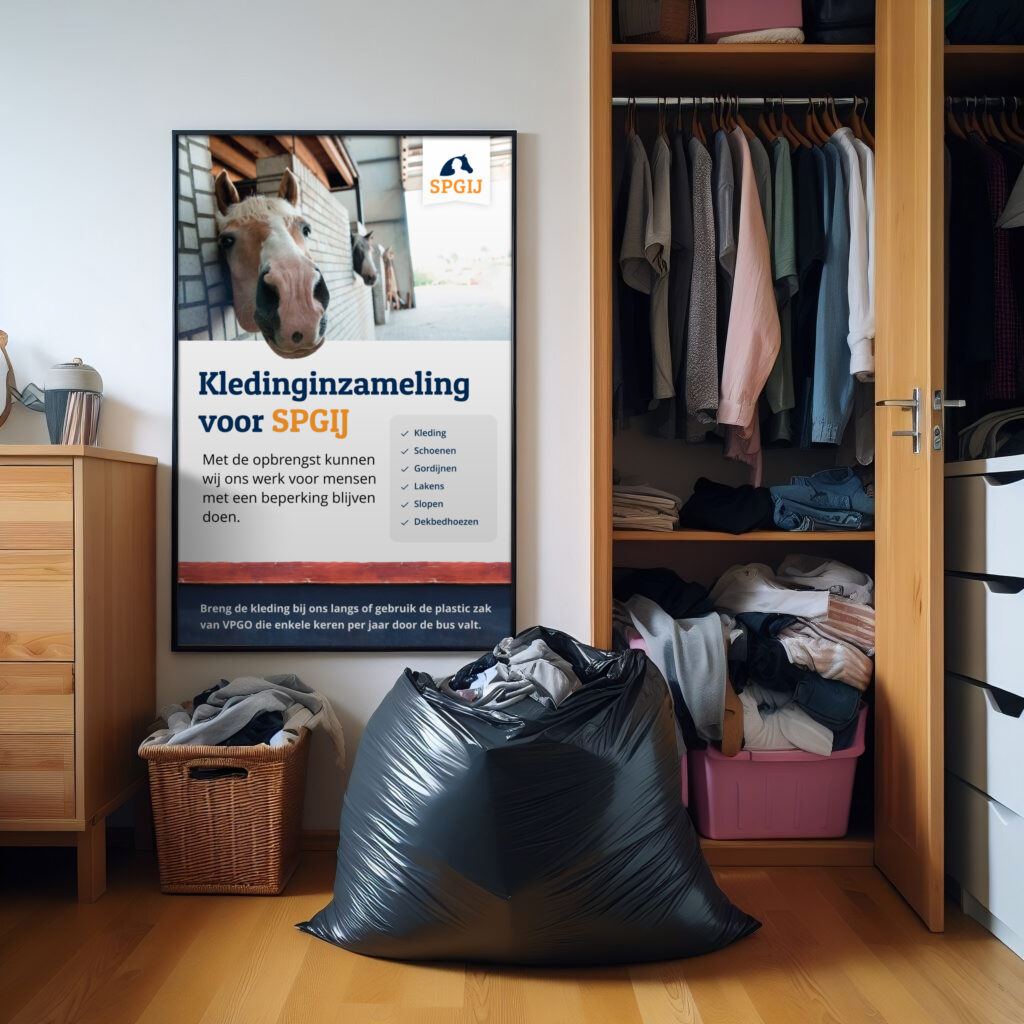 Als een nieuw seizoen aanbreekt is het vaak tijd om de oude kleding weer op te ruimen. Doneer uw oude kleding aan SPGIJ!